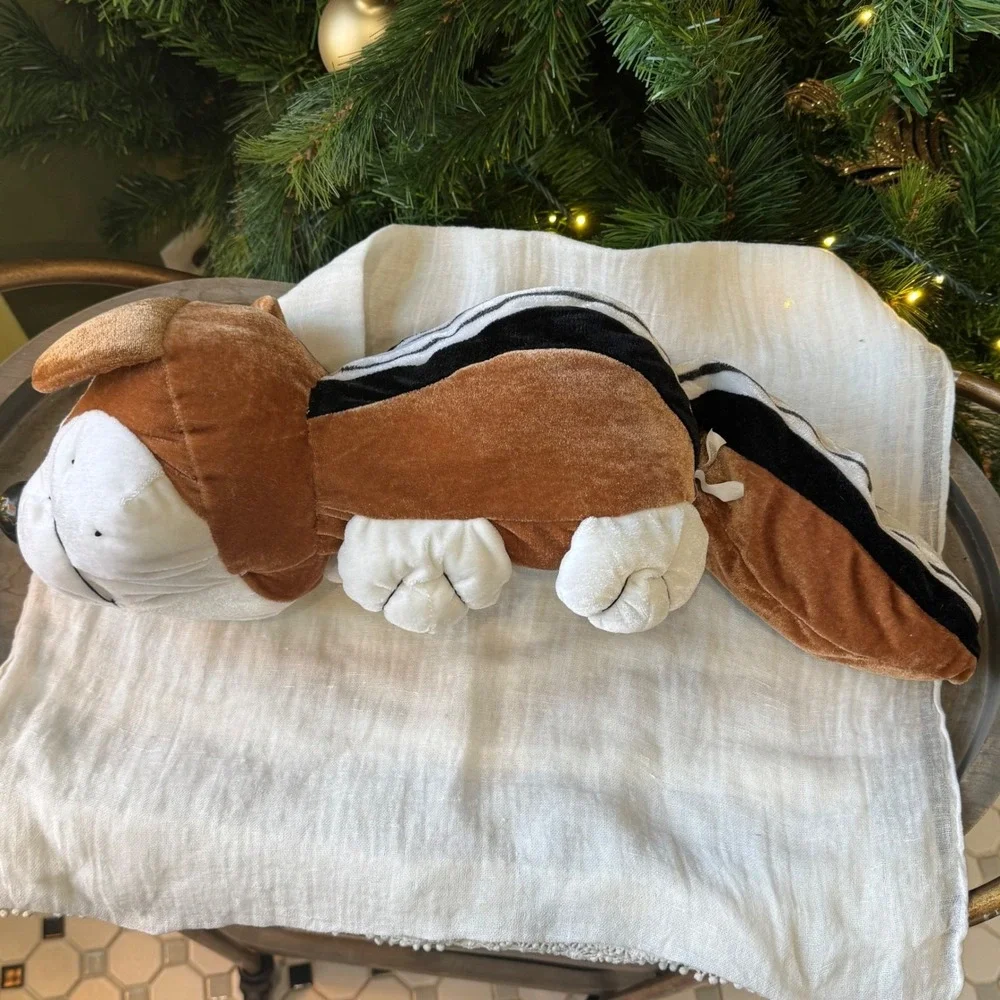 Nanco Plush Brown White Black Tan Striped Tail‎ 2004 dog Squirrel skunk badger